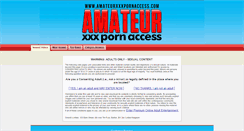 Desktop Screenshot of amateurxxxpornaccess.com